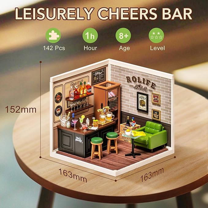 House Building Set Toys Playset with LED Suitable for Mini Figures Construction Toys Diorama